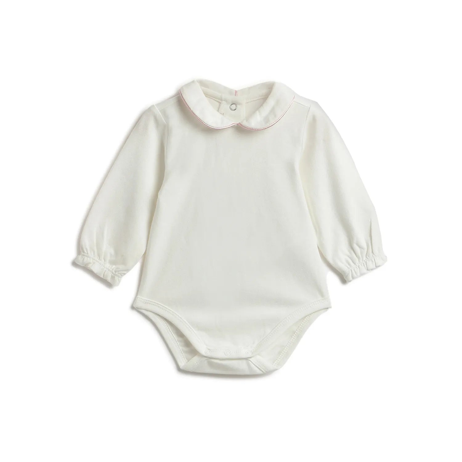 Girls White Bodysuit with Brown Dress