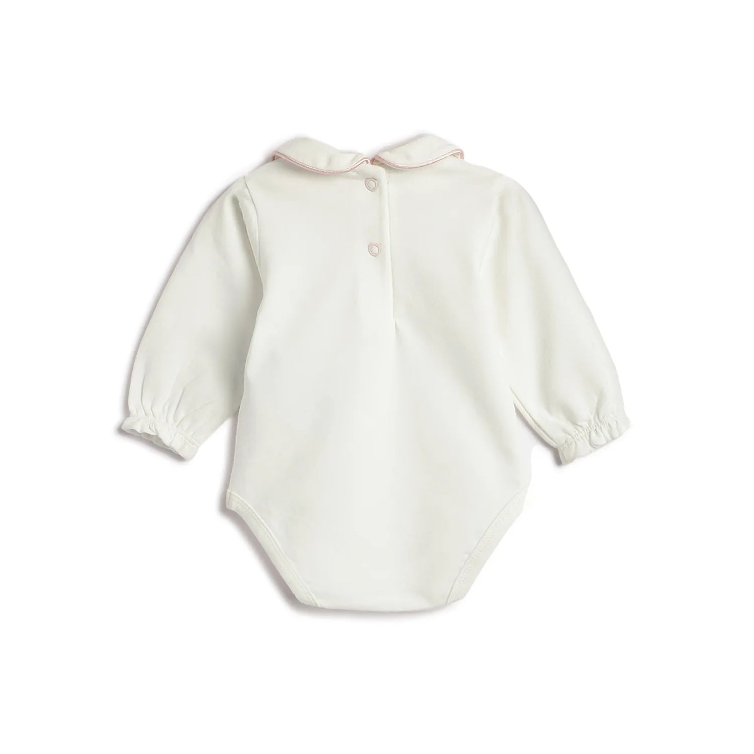 Girls White Bodysuit with Brown Dress