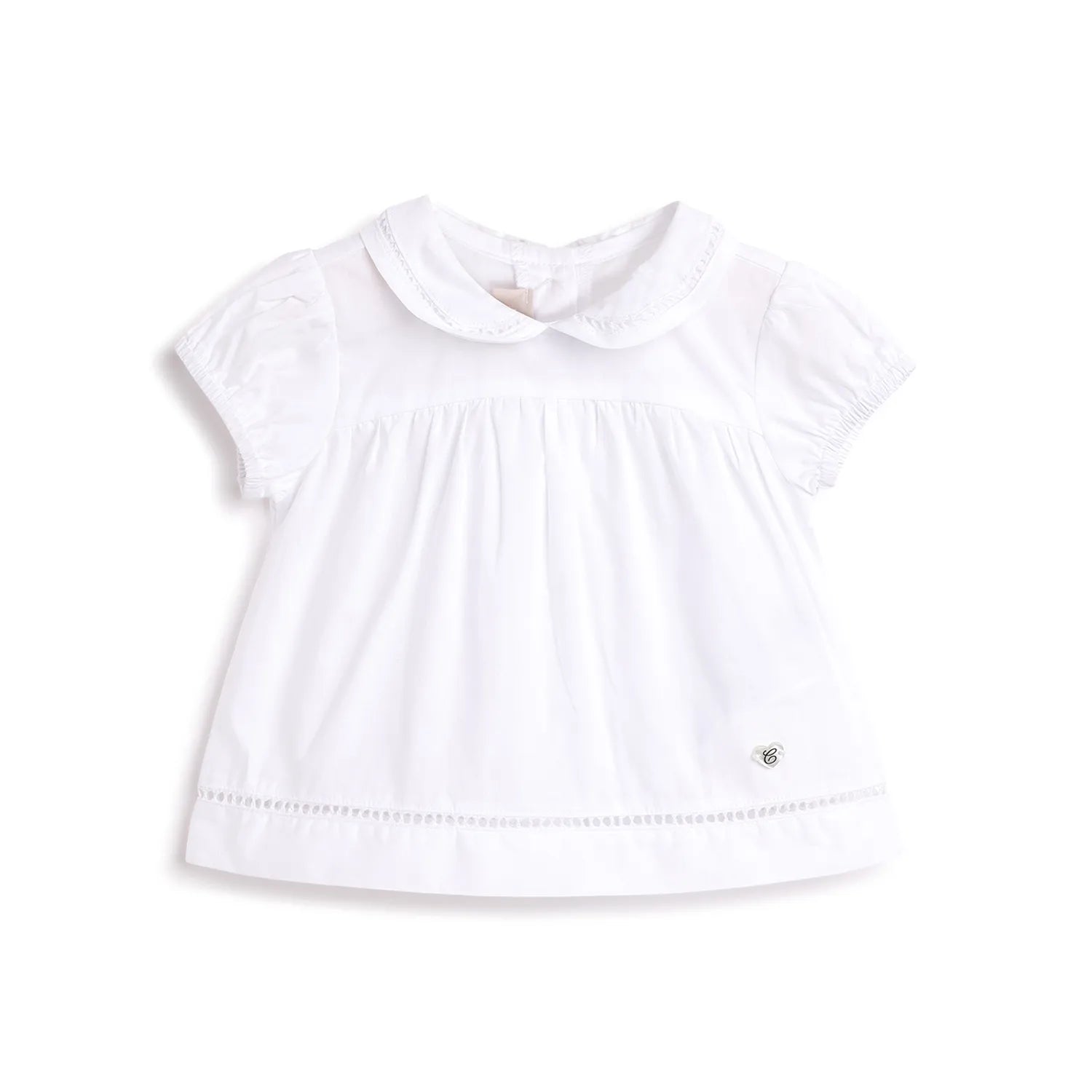 Girls White Cotton Top