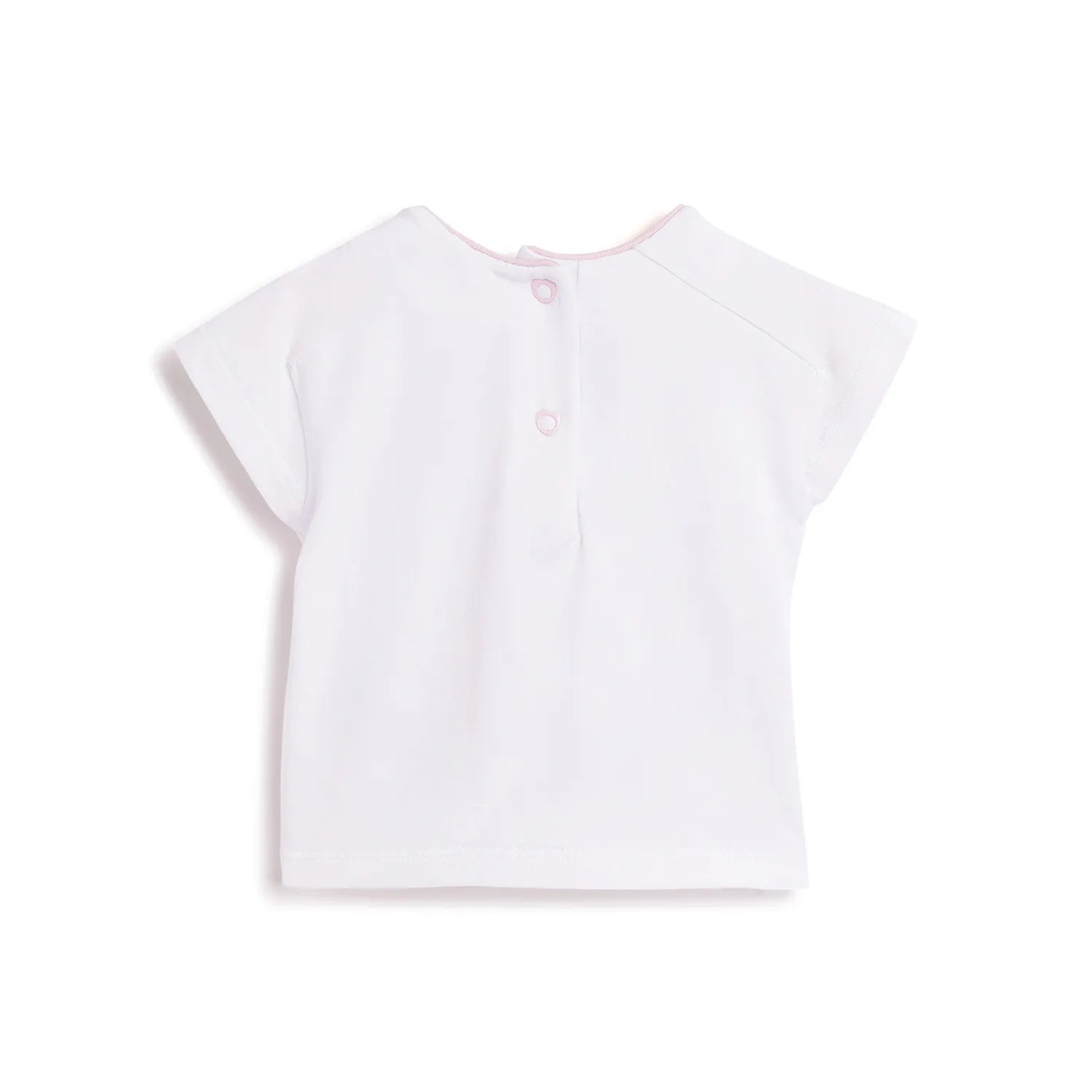 Girls White Embellished T-shirt