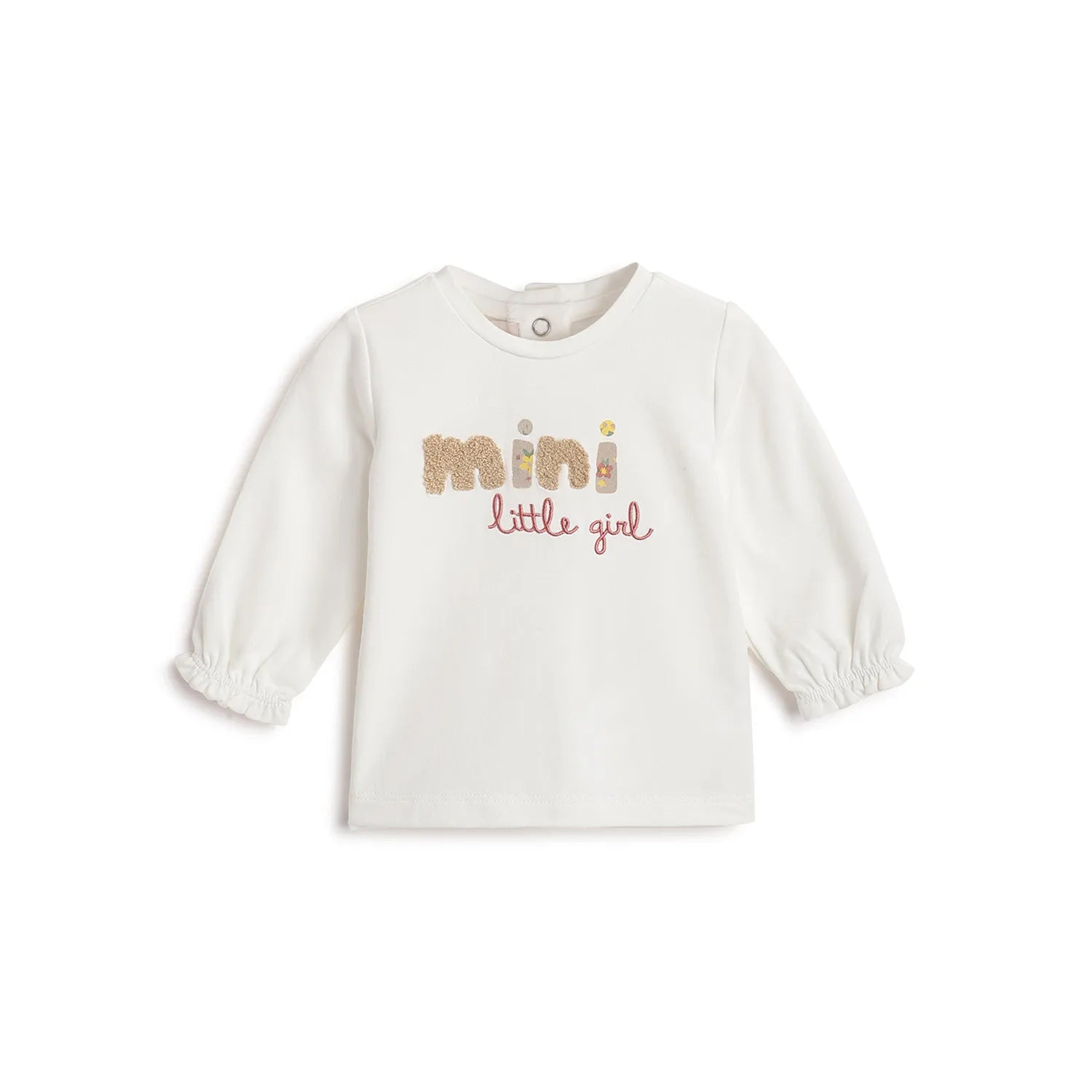 Girls White Embellished T-shirt