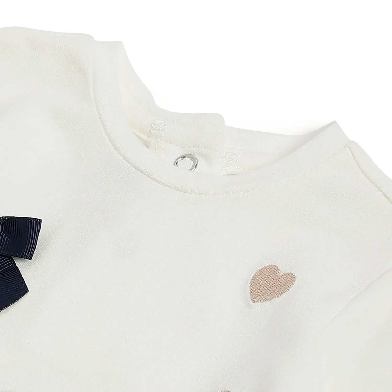 Girls White Embellished T-shirt