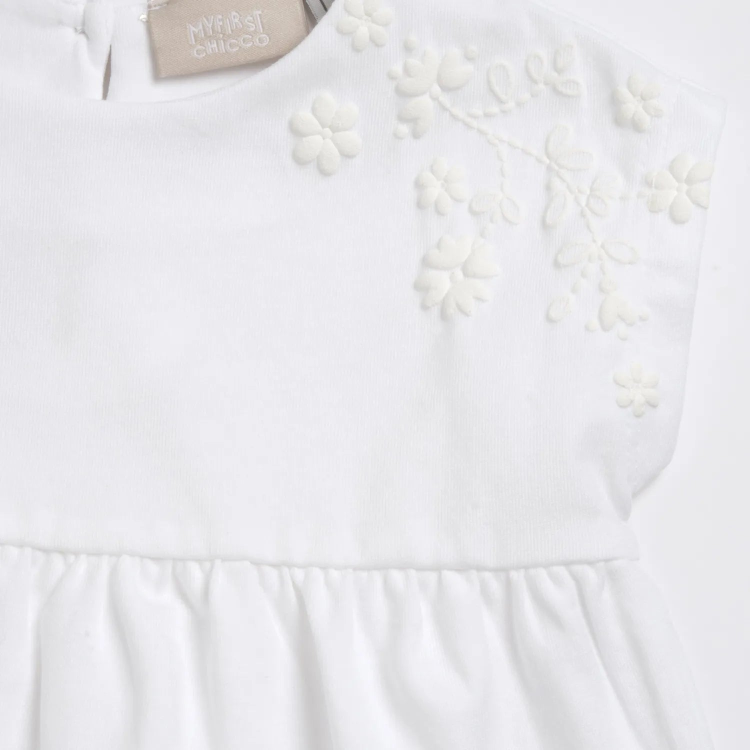 Girls White Embroidered Top