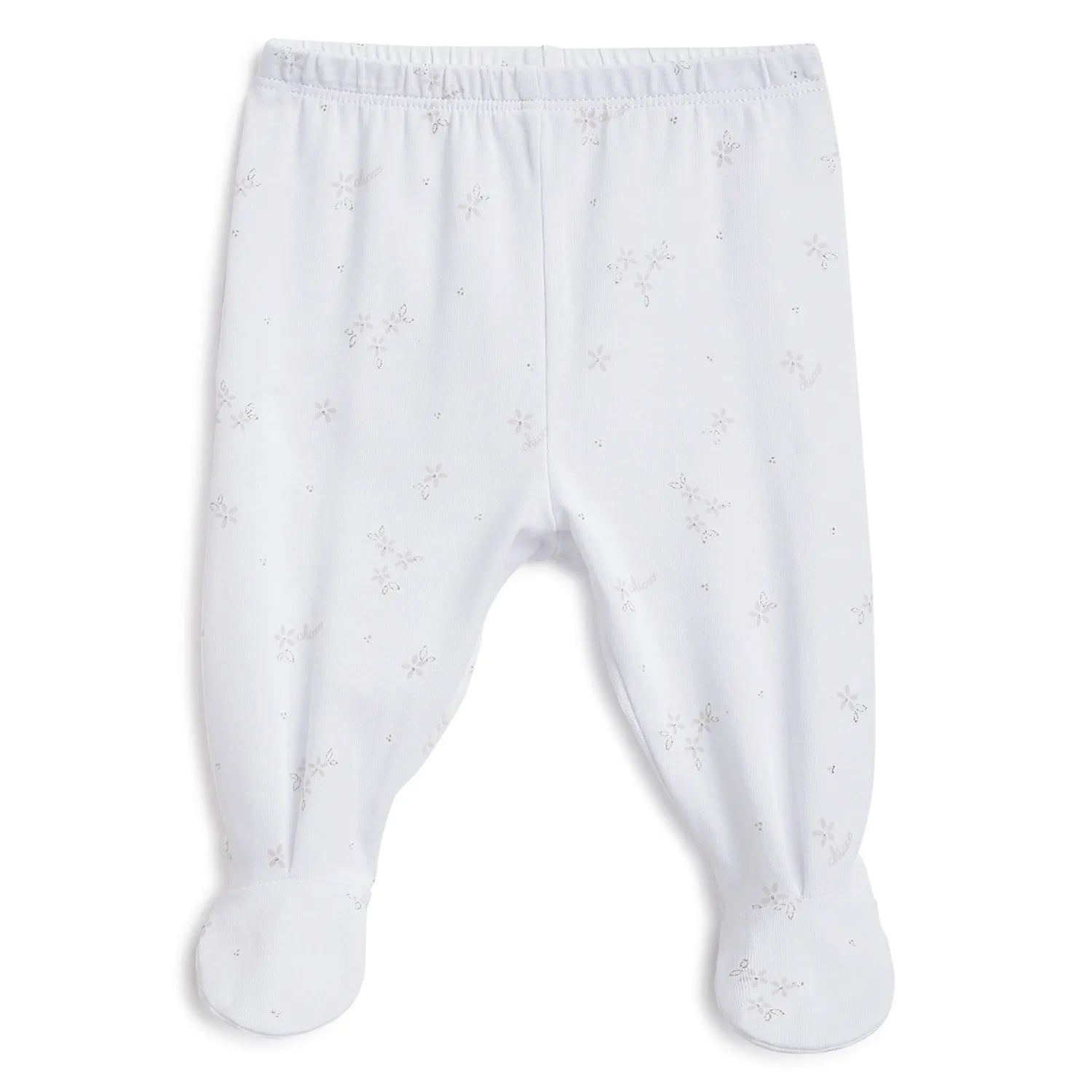 Girls White Embroidered Top With Leggings