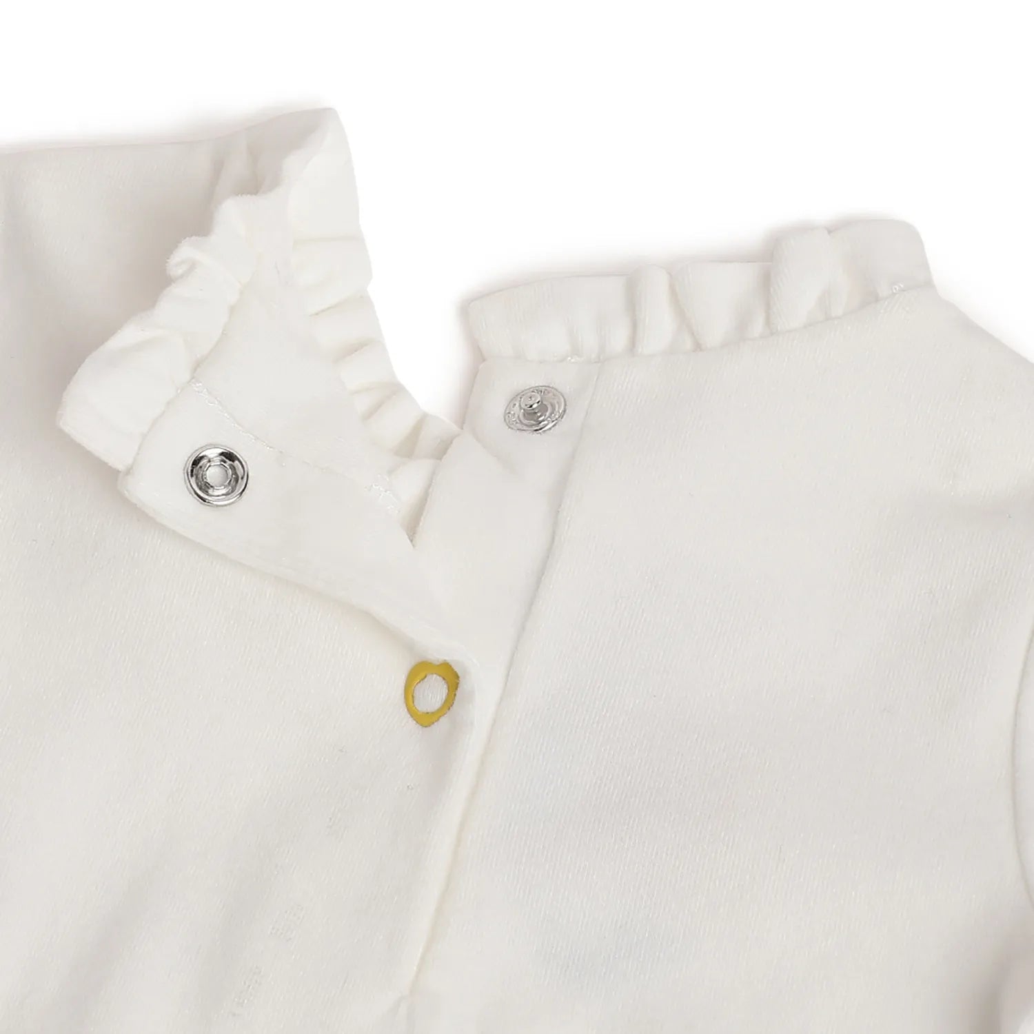 Girls White Floral Printed T-shirt