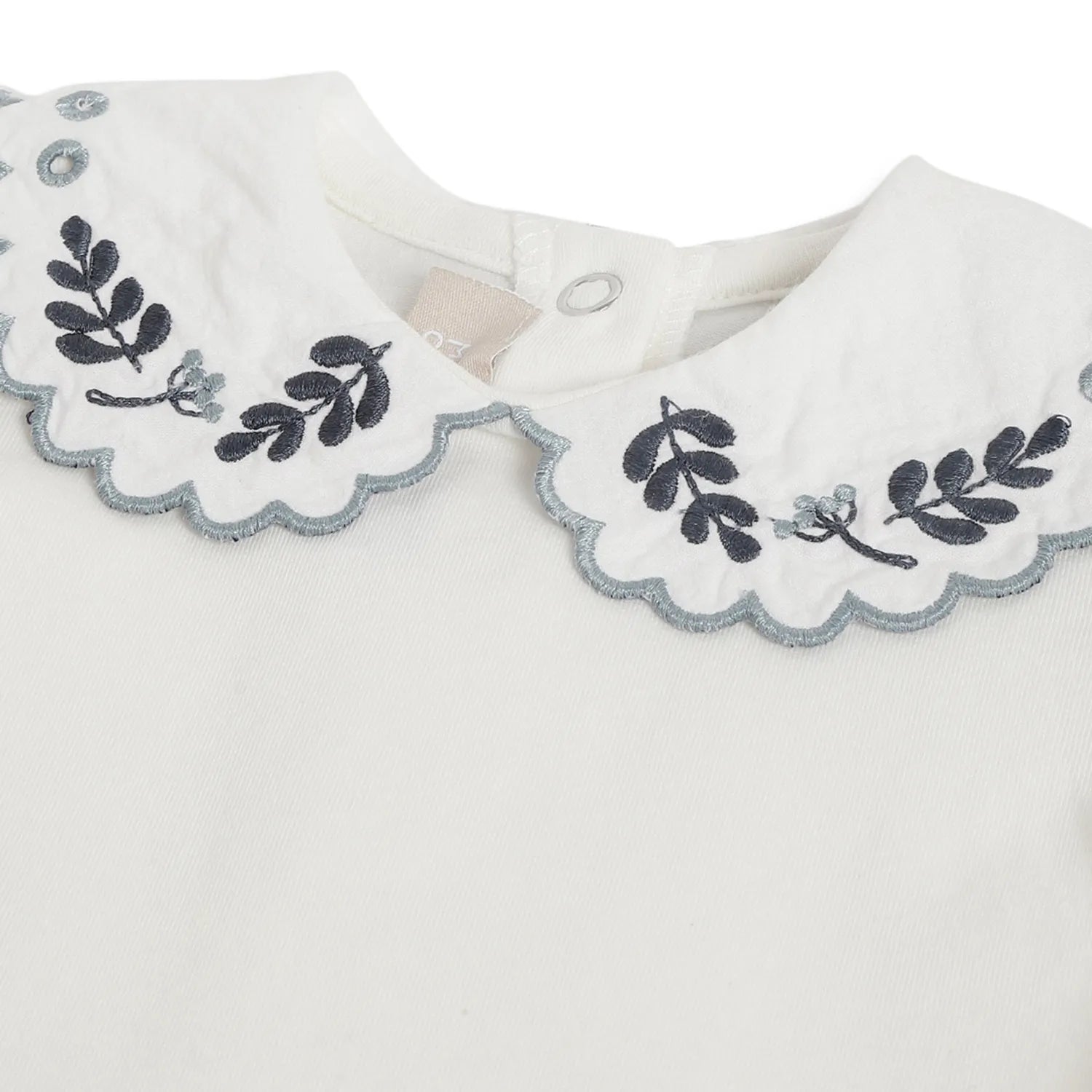 Girls White Peter Pan Collar Top