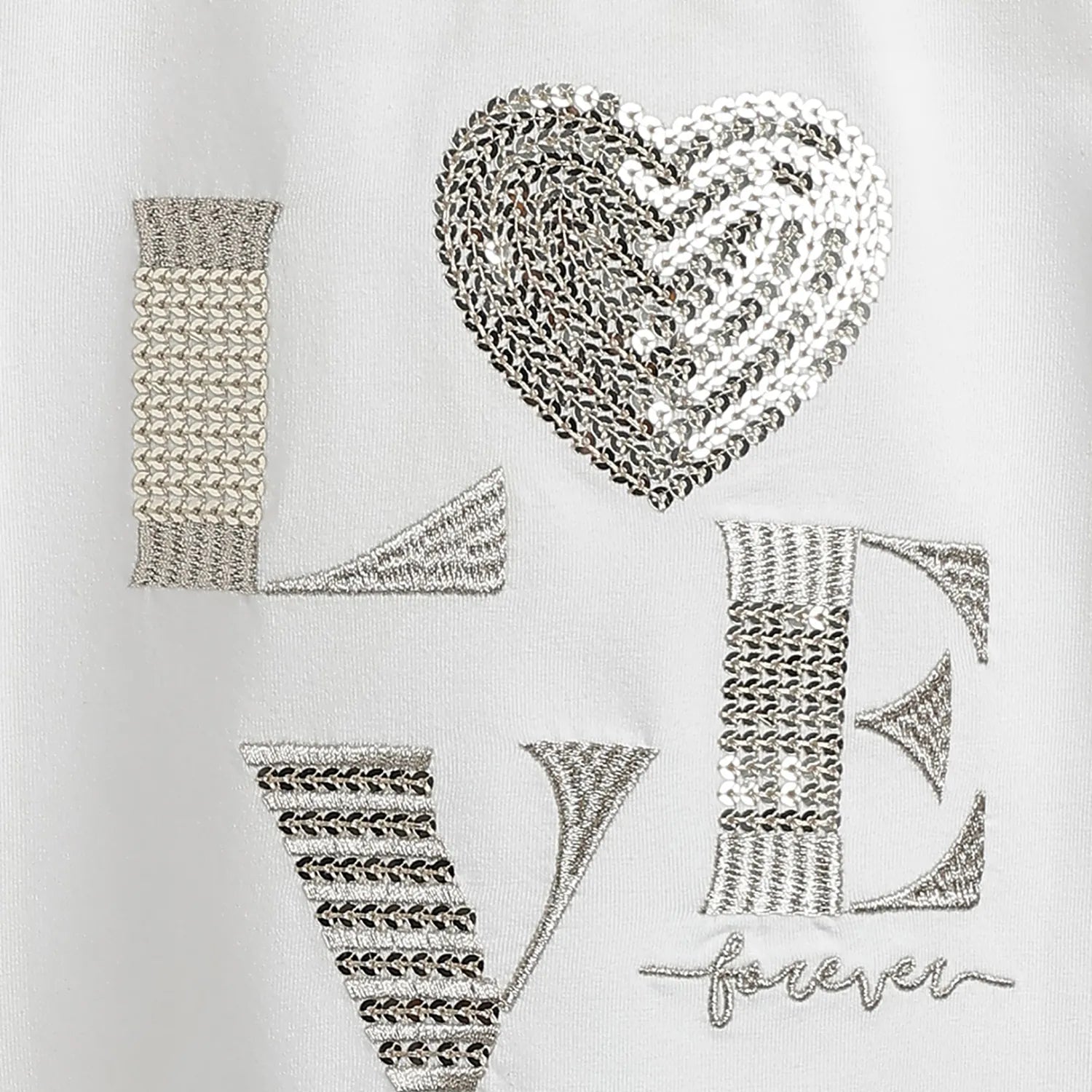 Girls White Printed Cotton T-shirt