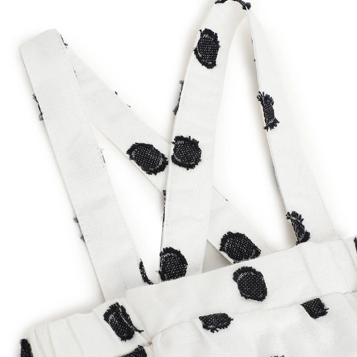 Girls White Printed Flared Skirt