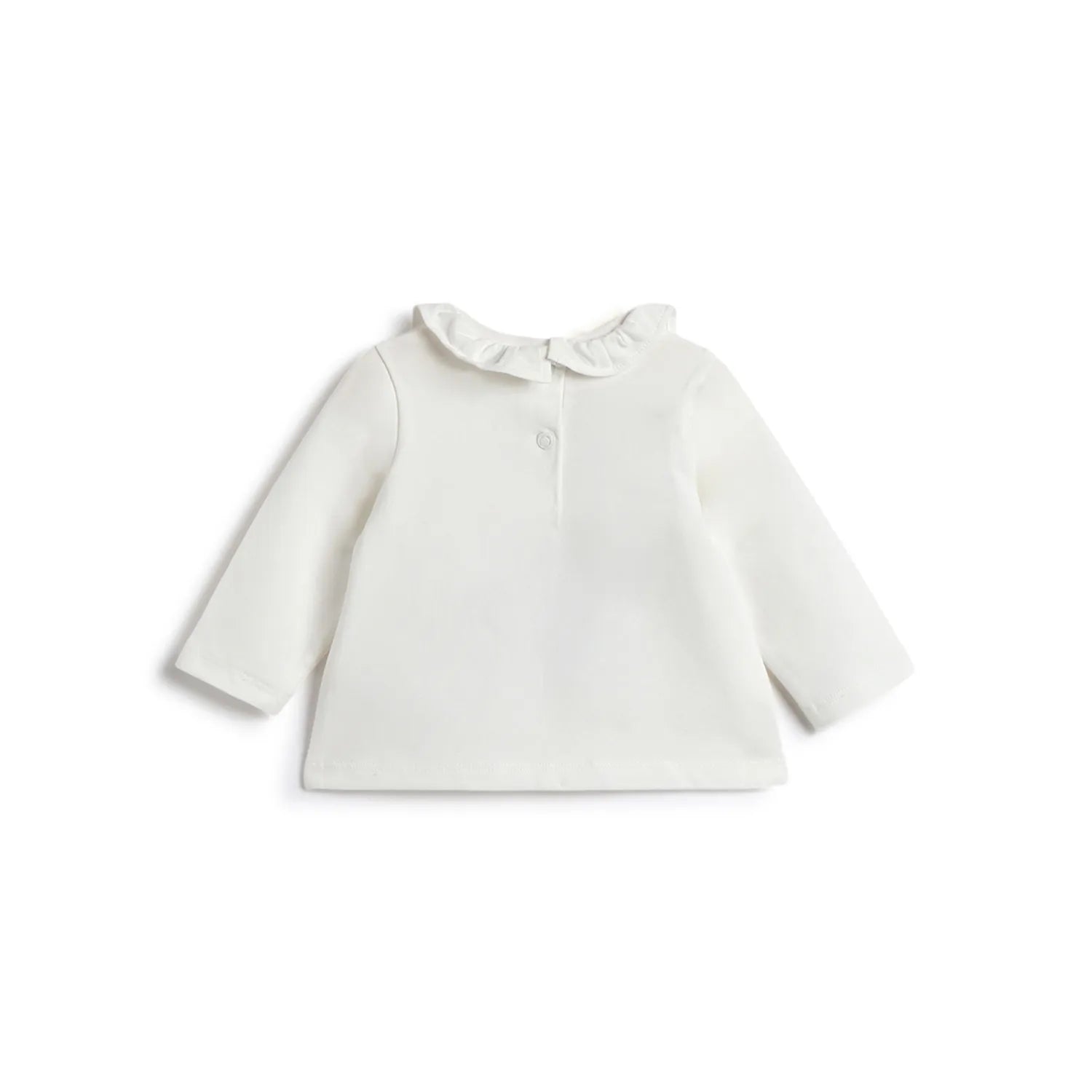 Girls White Printed T-shirt