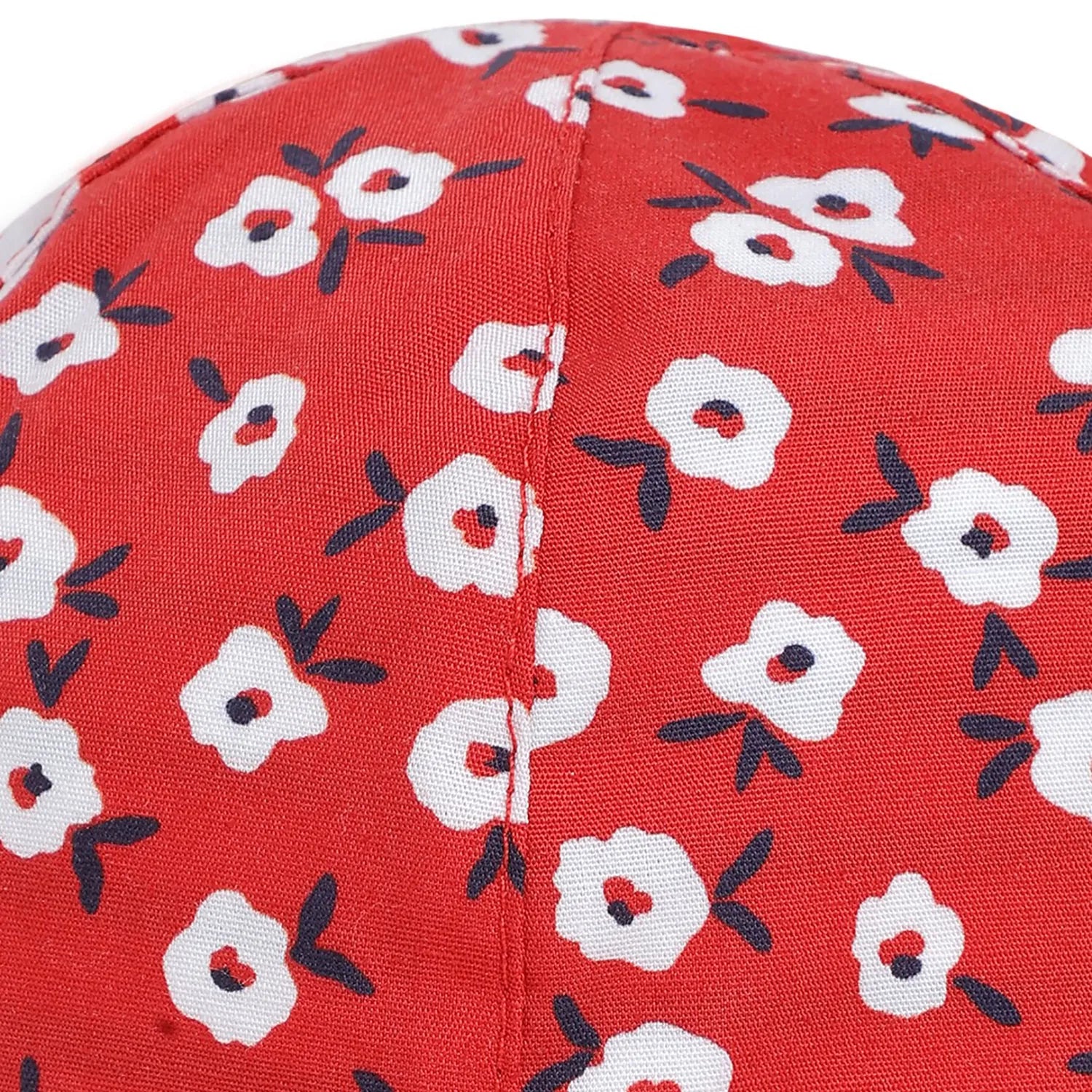 Girls White Striped Reversible Hat