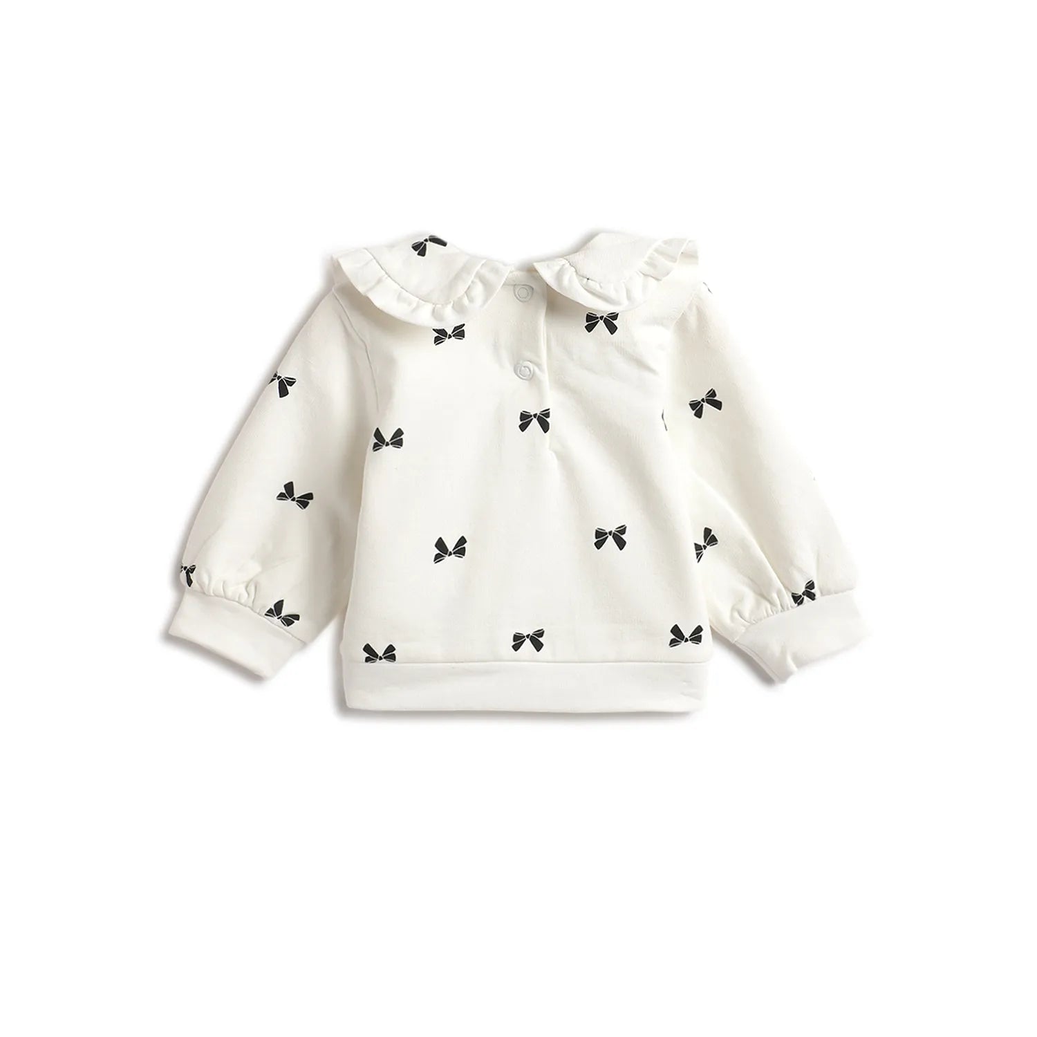 Girls White Sweatshirt with Printed Leggings