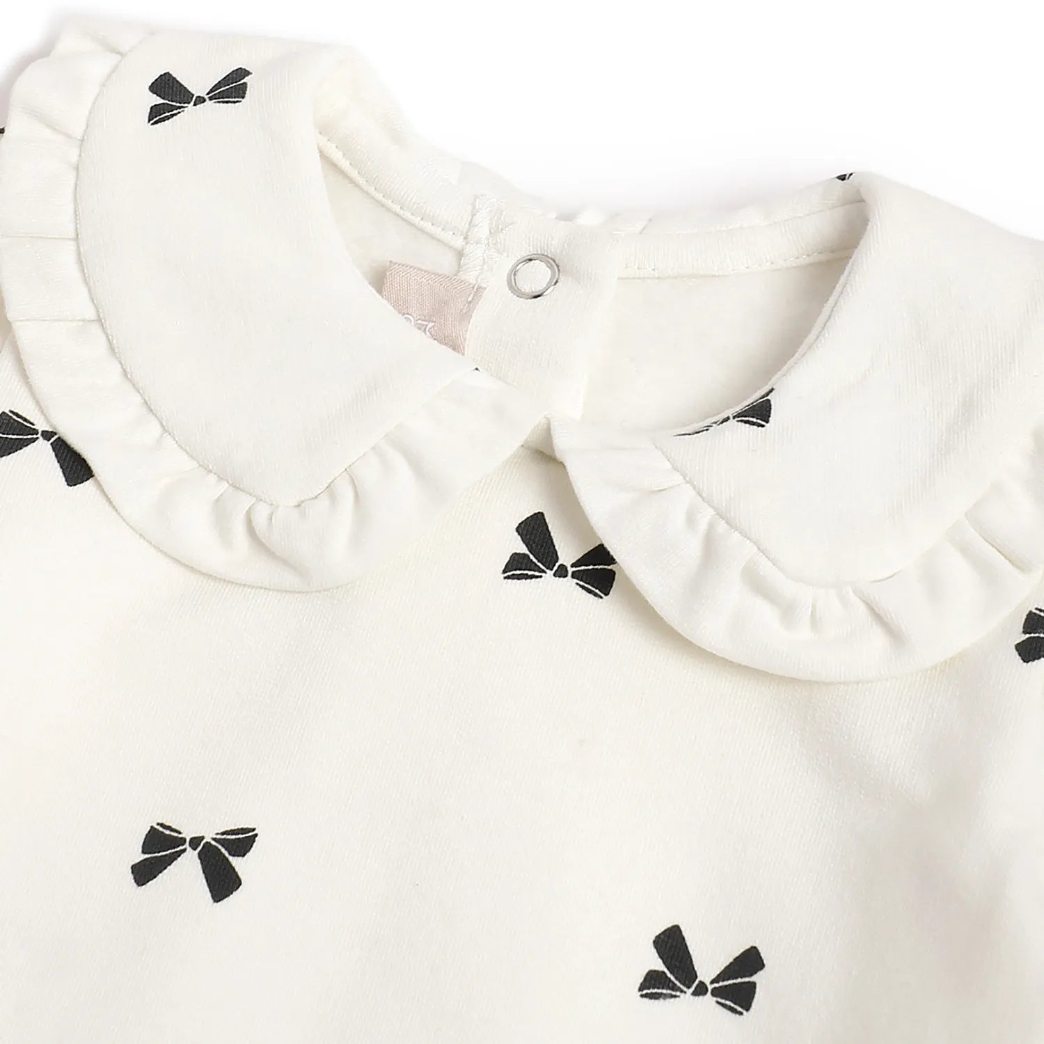 Girls White Sweatshirt with Printed Leggings