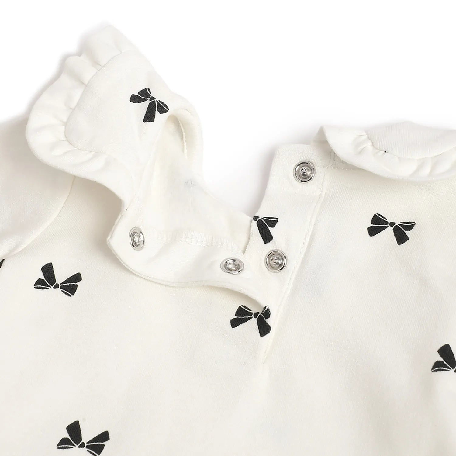 Girls White Sweatshirt with Printed Leggings