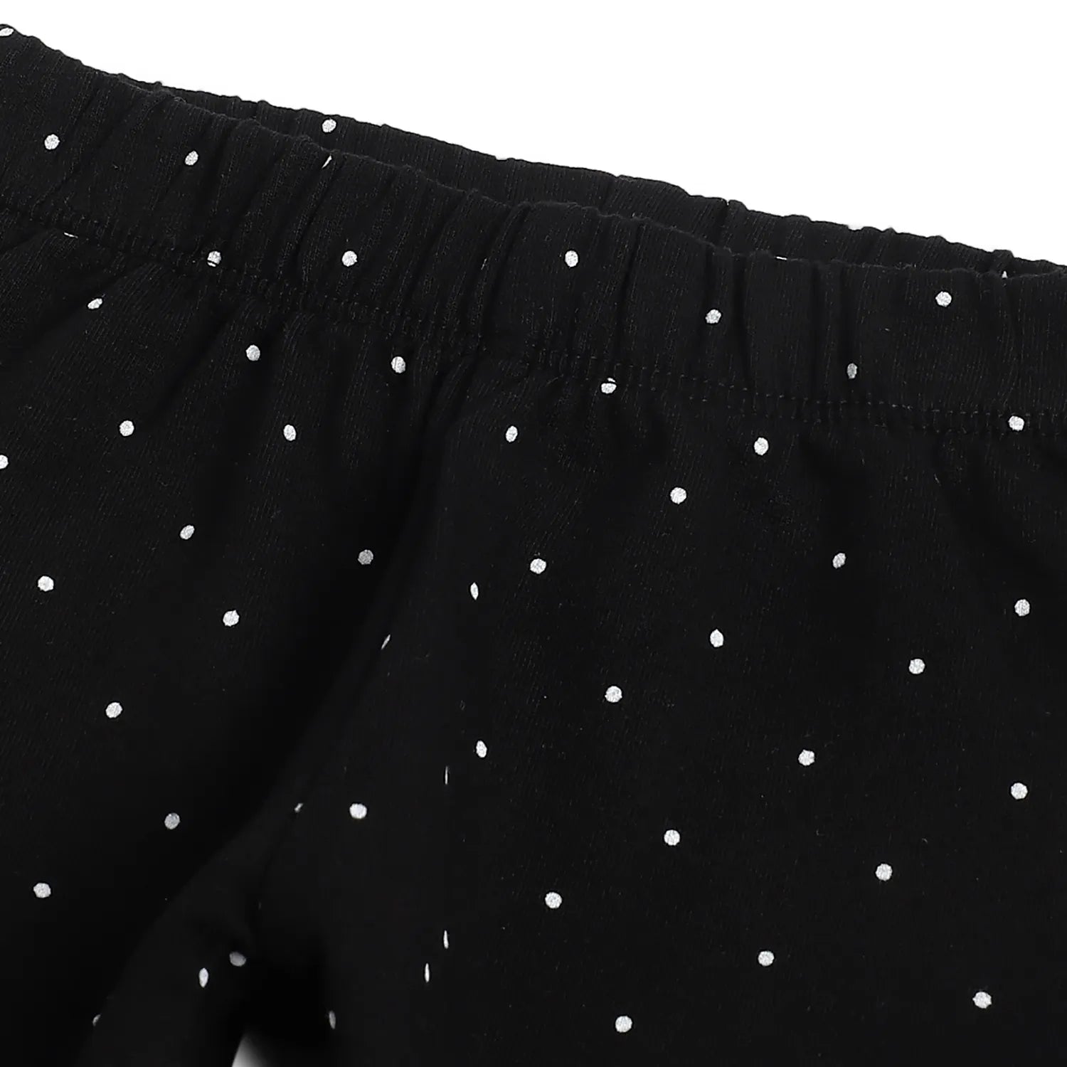 Girls White Sweatshirt with Printed Leggings