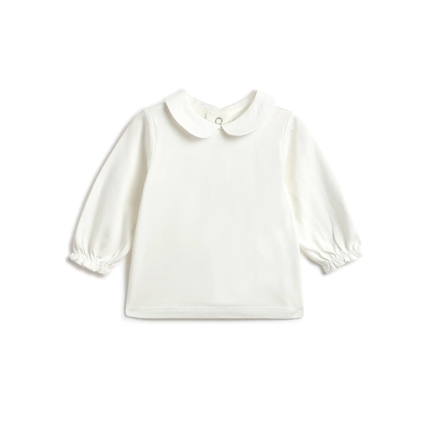 Girls White Top with Beige Dress