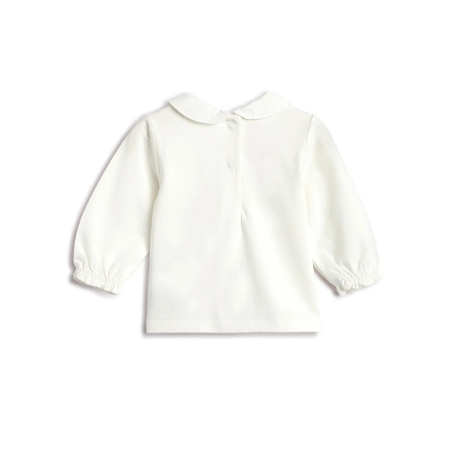 Girls White Top with Beige Dress