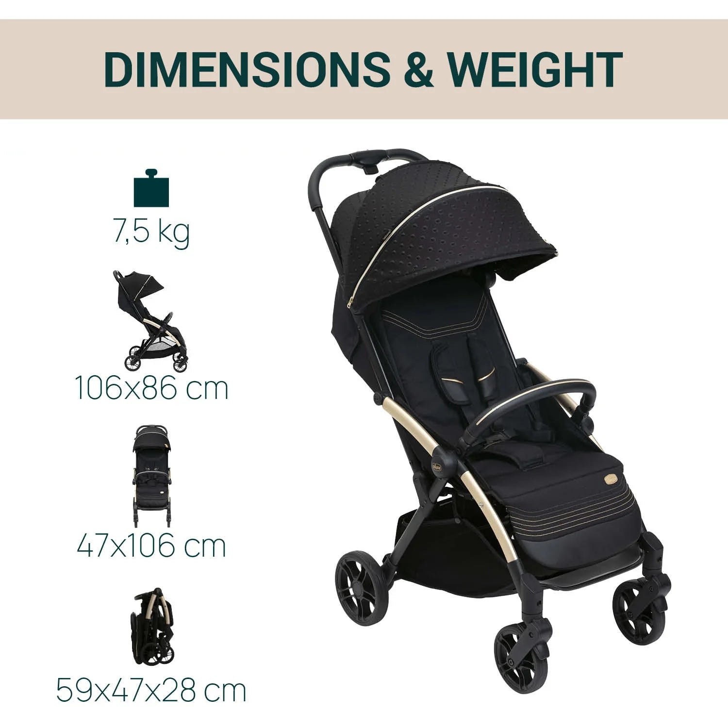 Goody XPlus Black Re Lux Stroller