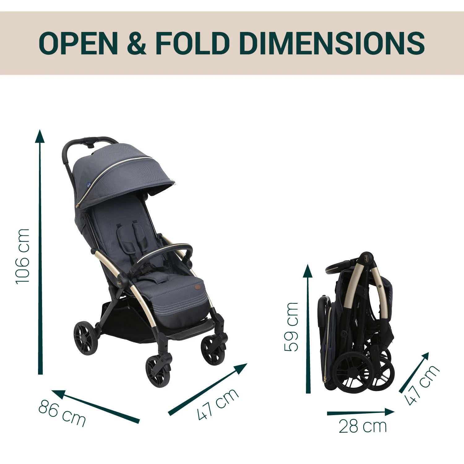Goody XPlus Dark Shadow Stroller