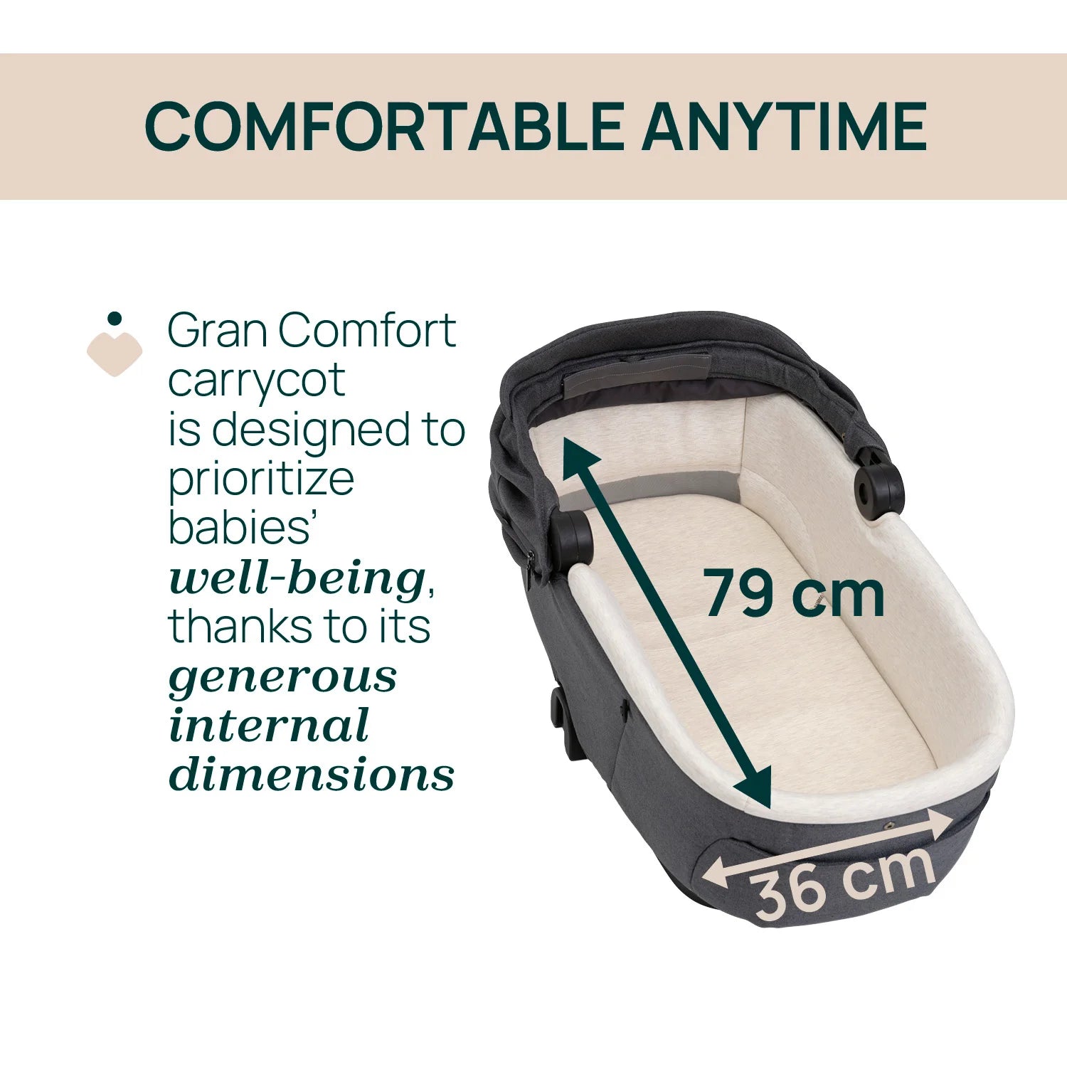 Gran Comfort Carrycot Black Satin