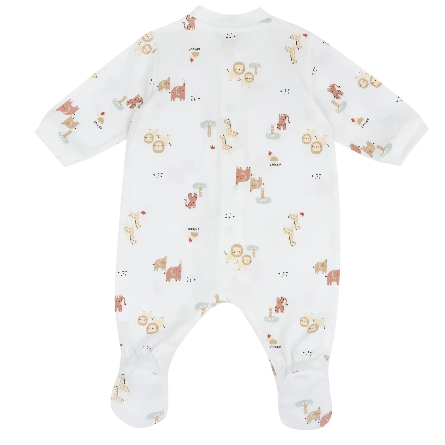 Infants Animal Printed Front Opening Babysuit