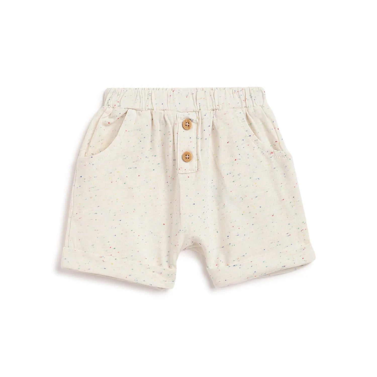 Infants Beige Printed T-shirt With Shorts