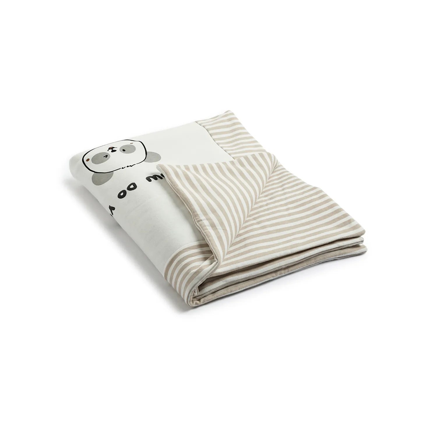 Infants Beige Striped Pram Blanket