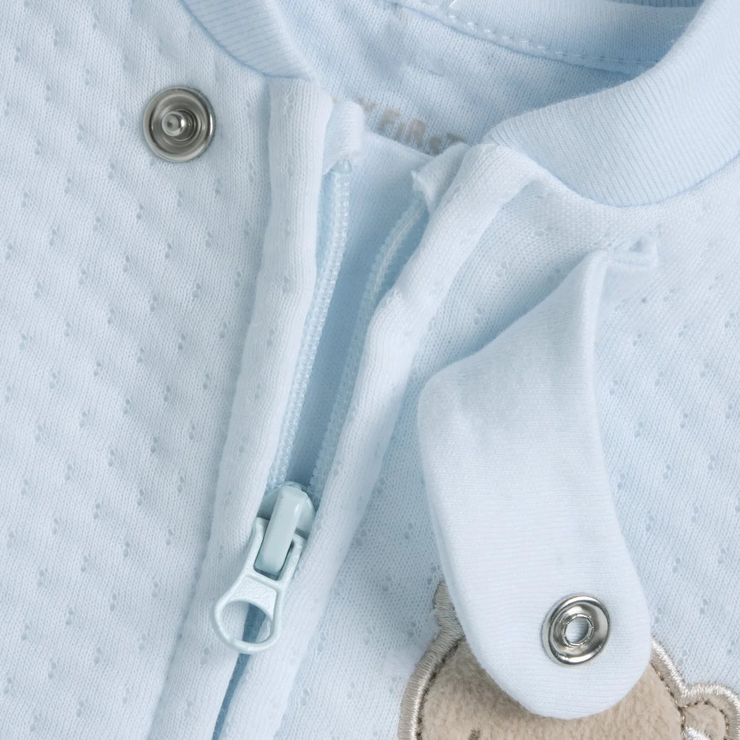 Infants Embroidered Front Opening Babysuit