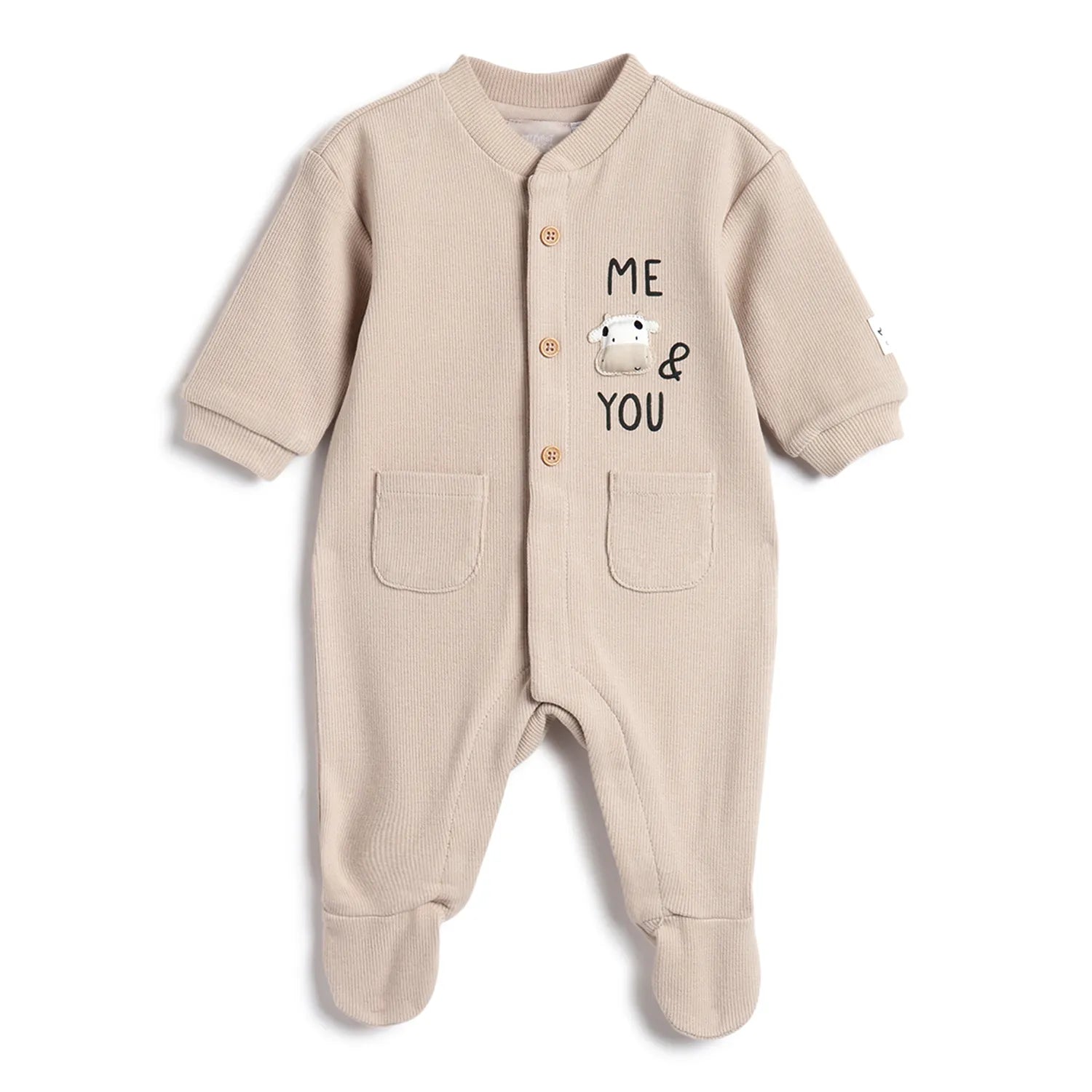 Infants Printed Front Opening Babysuit