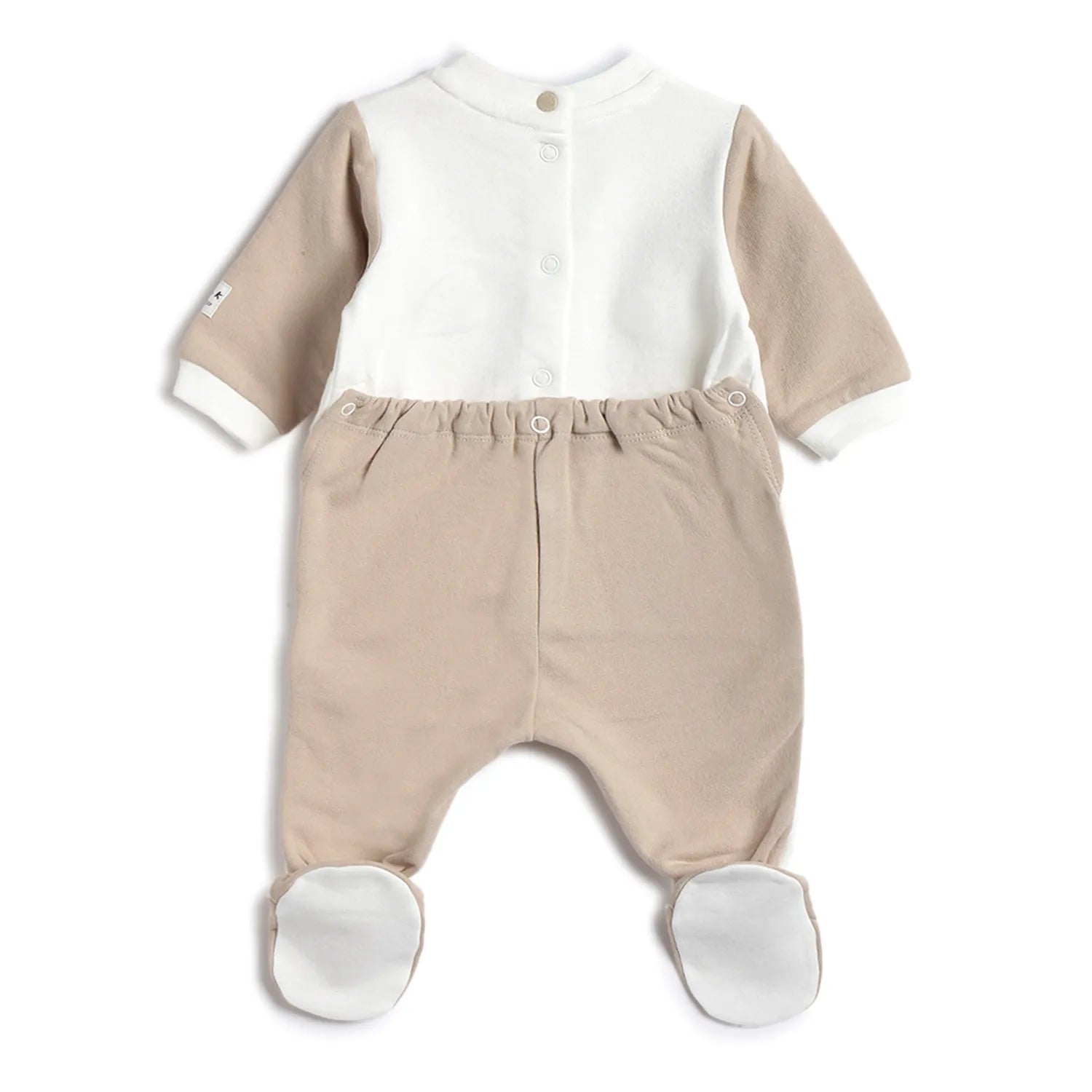 Infants Striped Nappy Opening Babysuit