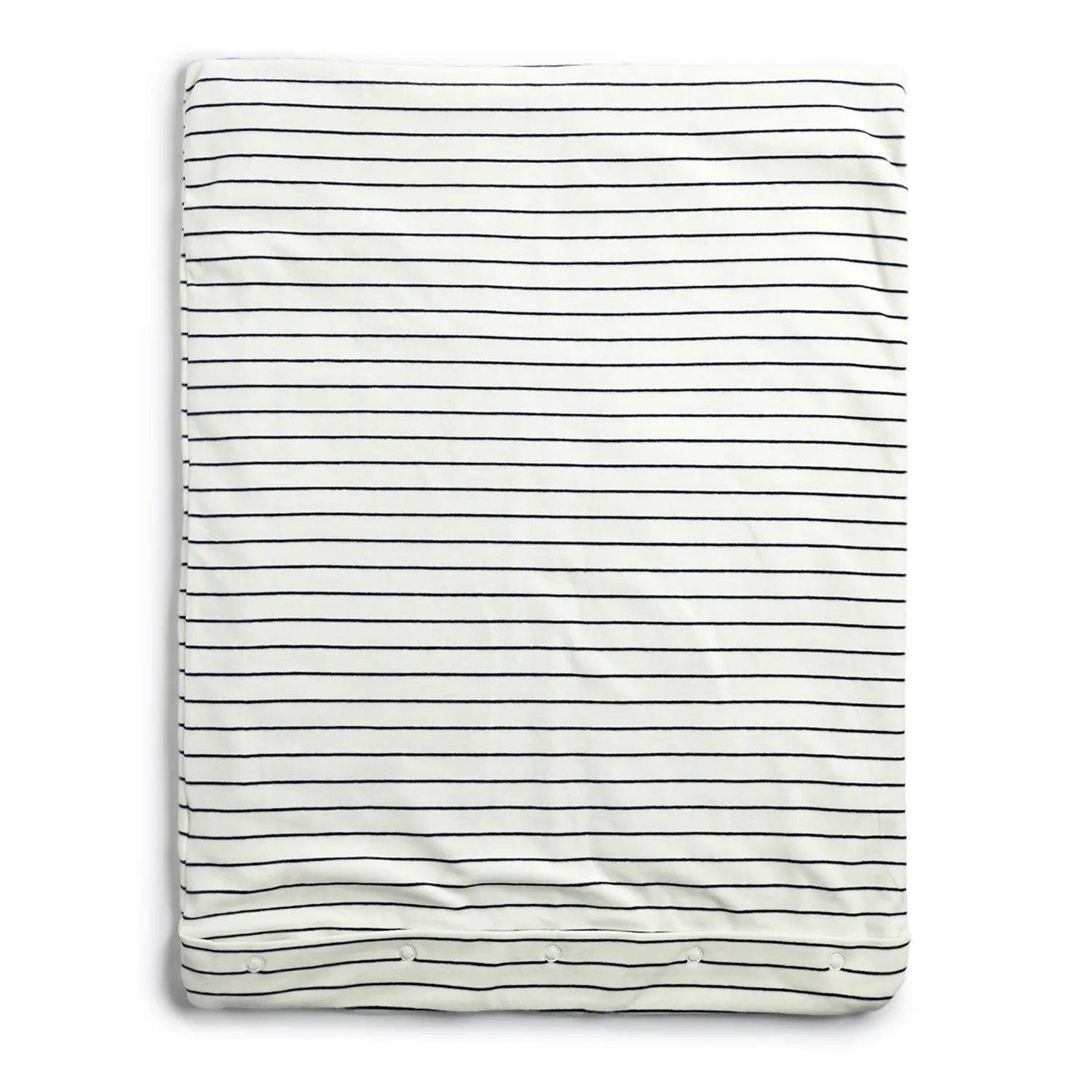 Infants White & Black Striped Pram Blanket