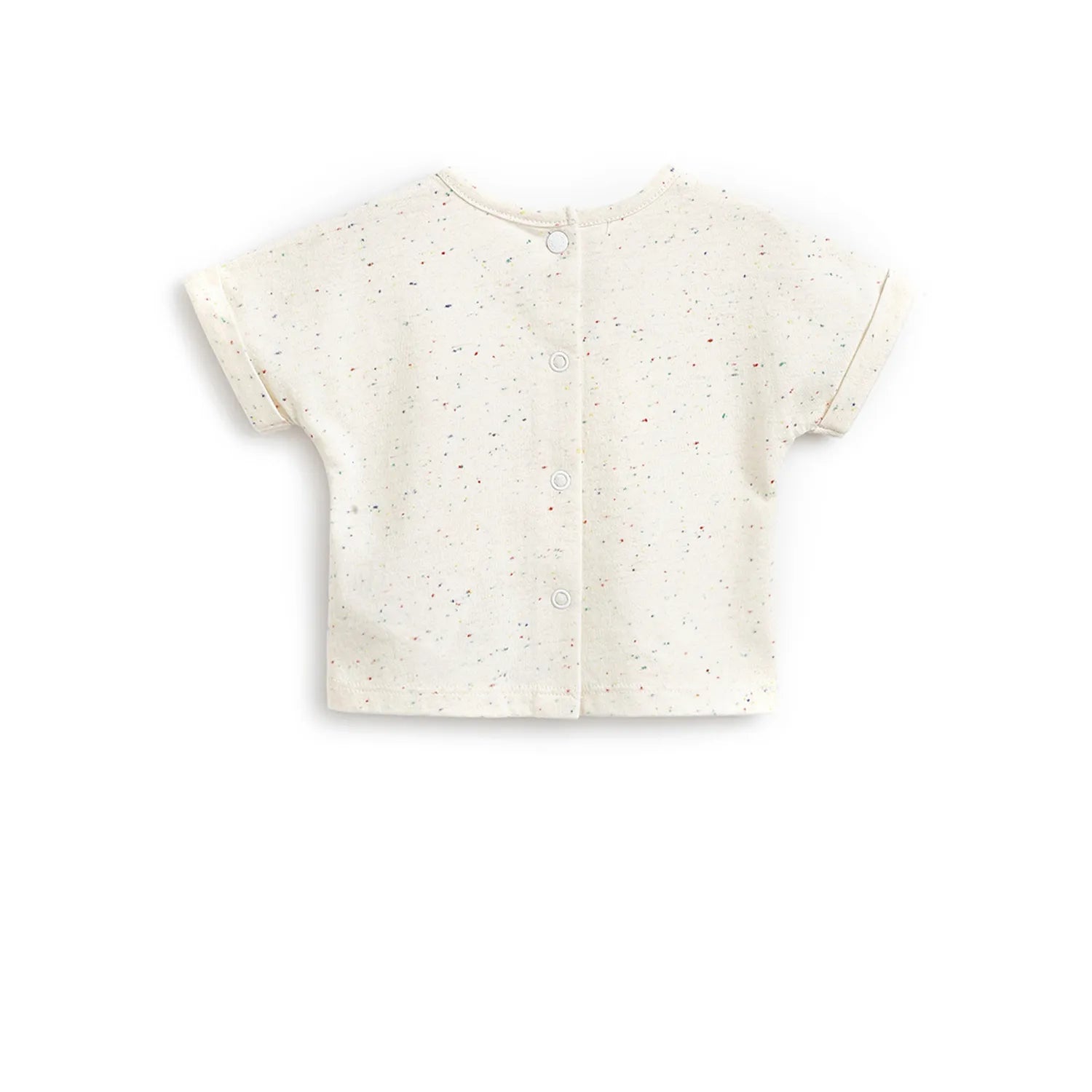 Infants White Printed Dungarees With T-Shirt