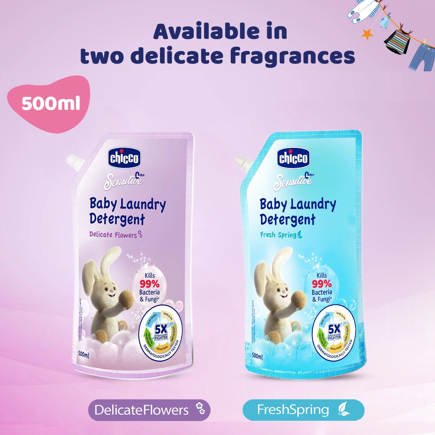 Laundry Detergent Delicate Flowers 500ml Refil Pack