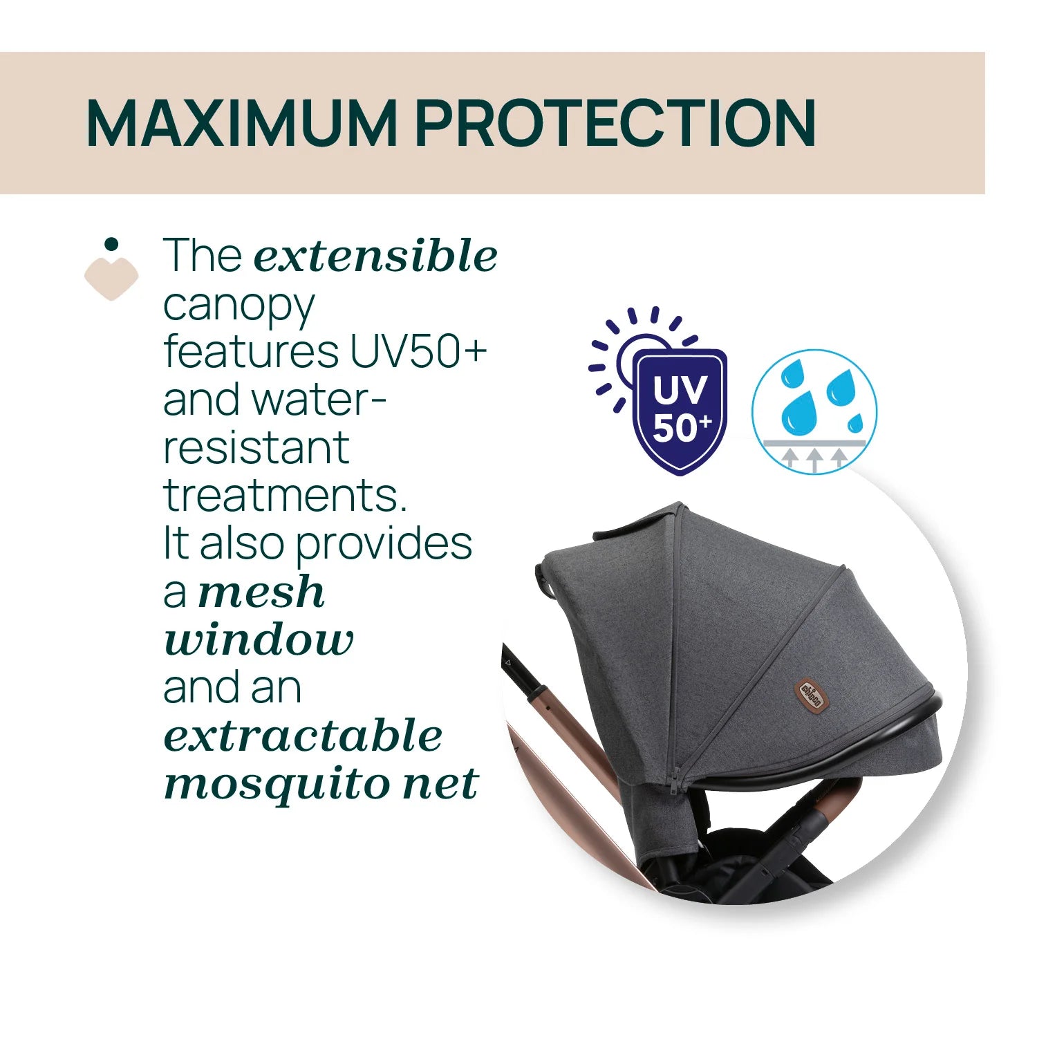 Mysa Stroller Black Satin