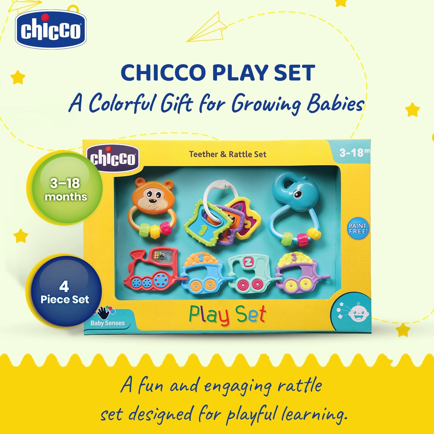 Play Set Rattle Gift Set 4 Pcs