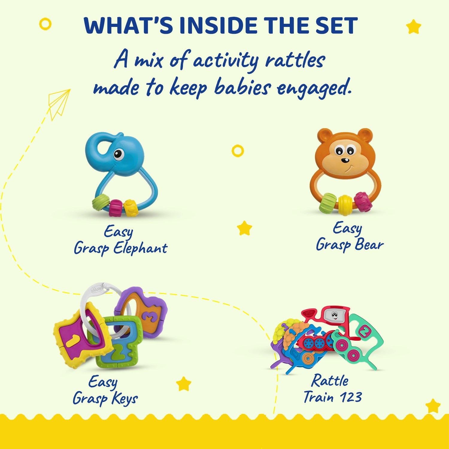 Play Set Rattle Gift Set 4 Pcs