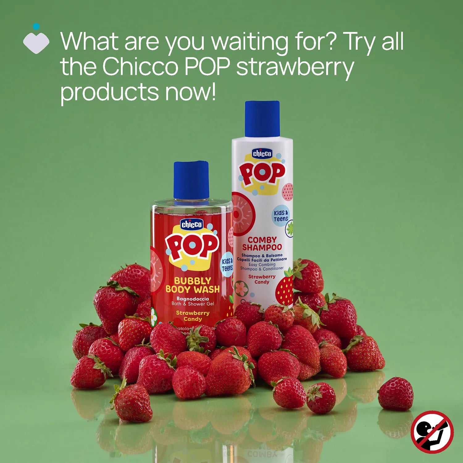 POP Strawberry 2 in 1 Comby Shampoo & Conditioner 250 ml (6 Years+)