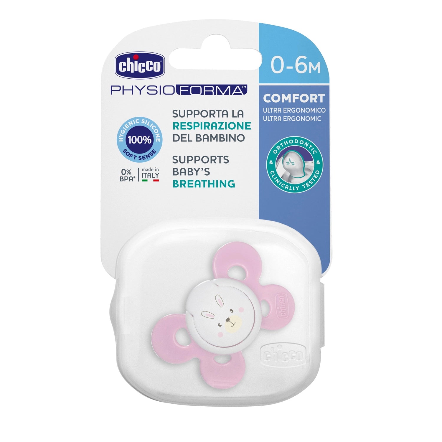 Soother Physio Comfort Pink 2 to 6M 1Pc
