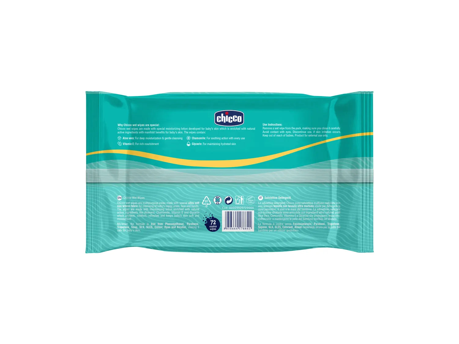 Wet Wipes Fliptop Pack of 1 72 Pcs