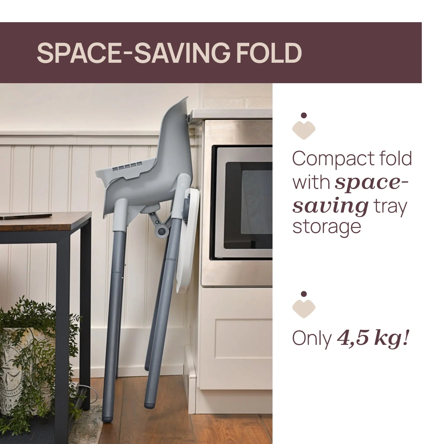 Zest Highchair Moon Grey