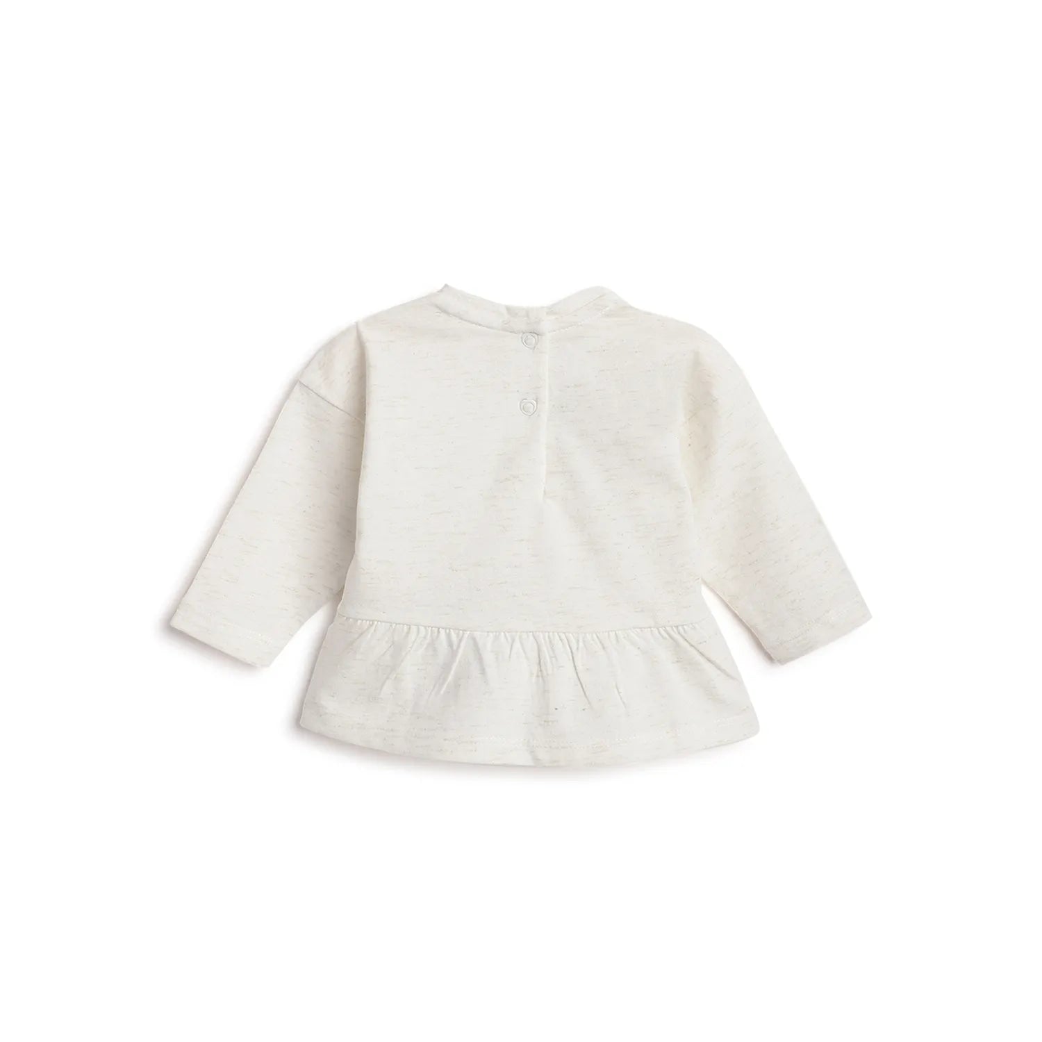 Girls White Embellished T- Shirt