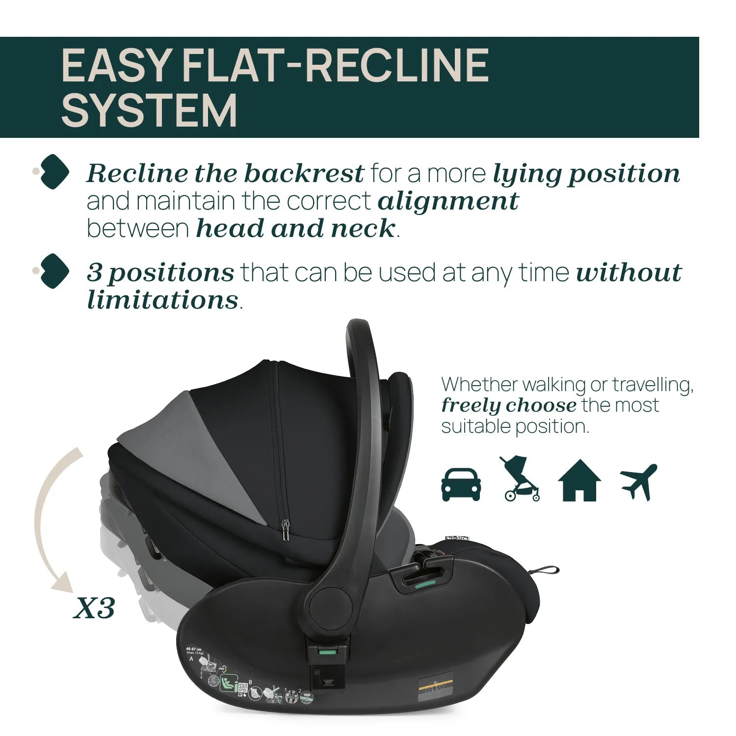 First-Seat Recline 2 Black Satin