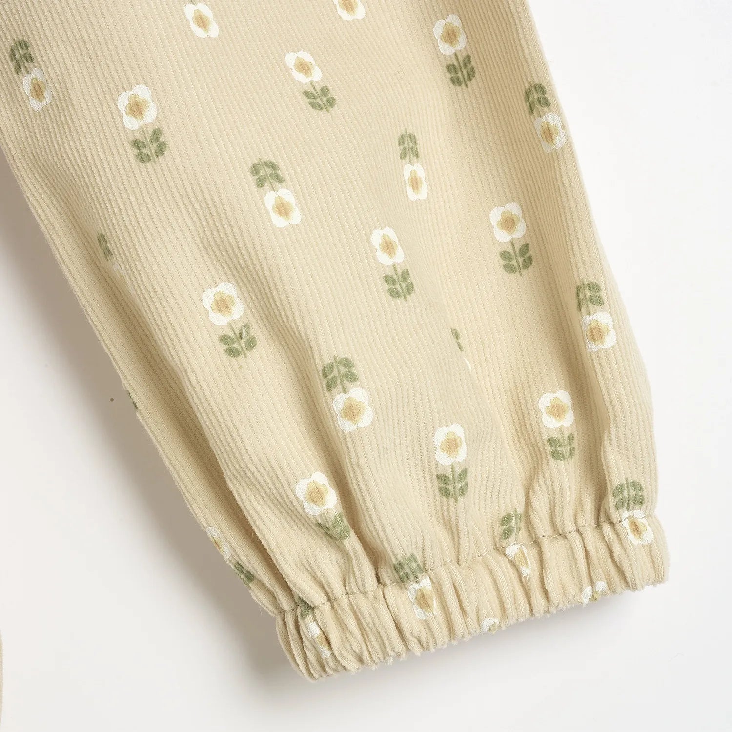 Girls Beige Floral Printed A-Line Dress