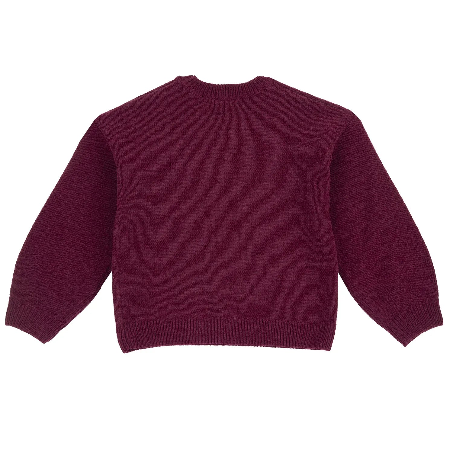 Girls Maroon Embroidered Pullover