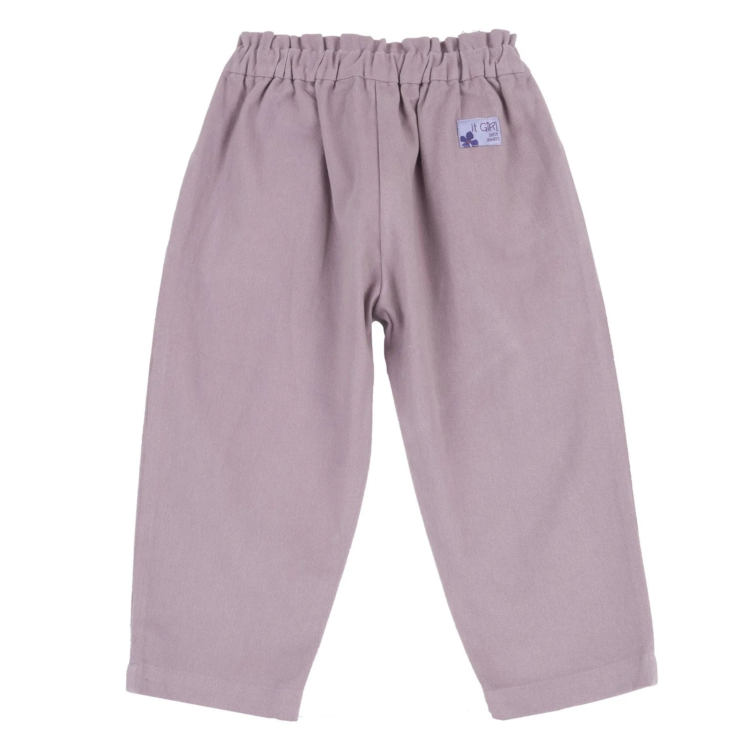 Girls Medium Lilac Self Design Trouser