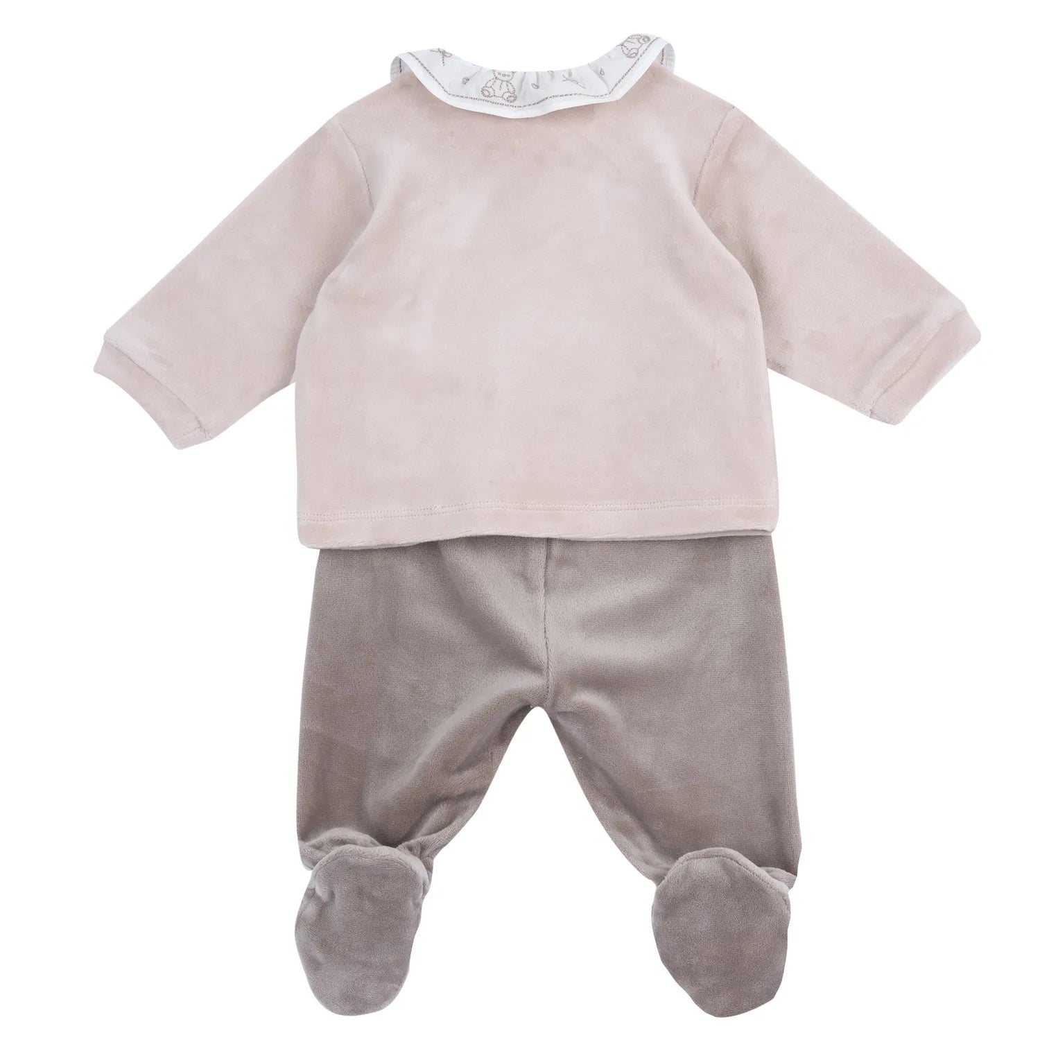 Girls Medium Pink Embroidered Smock with Legging