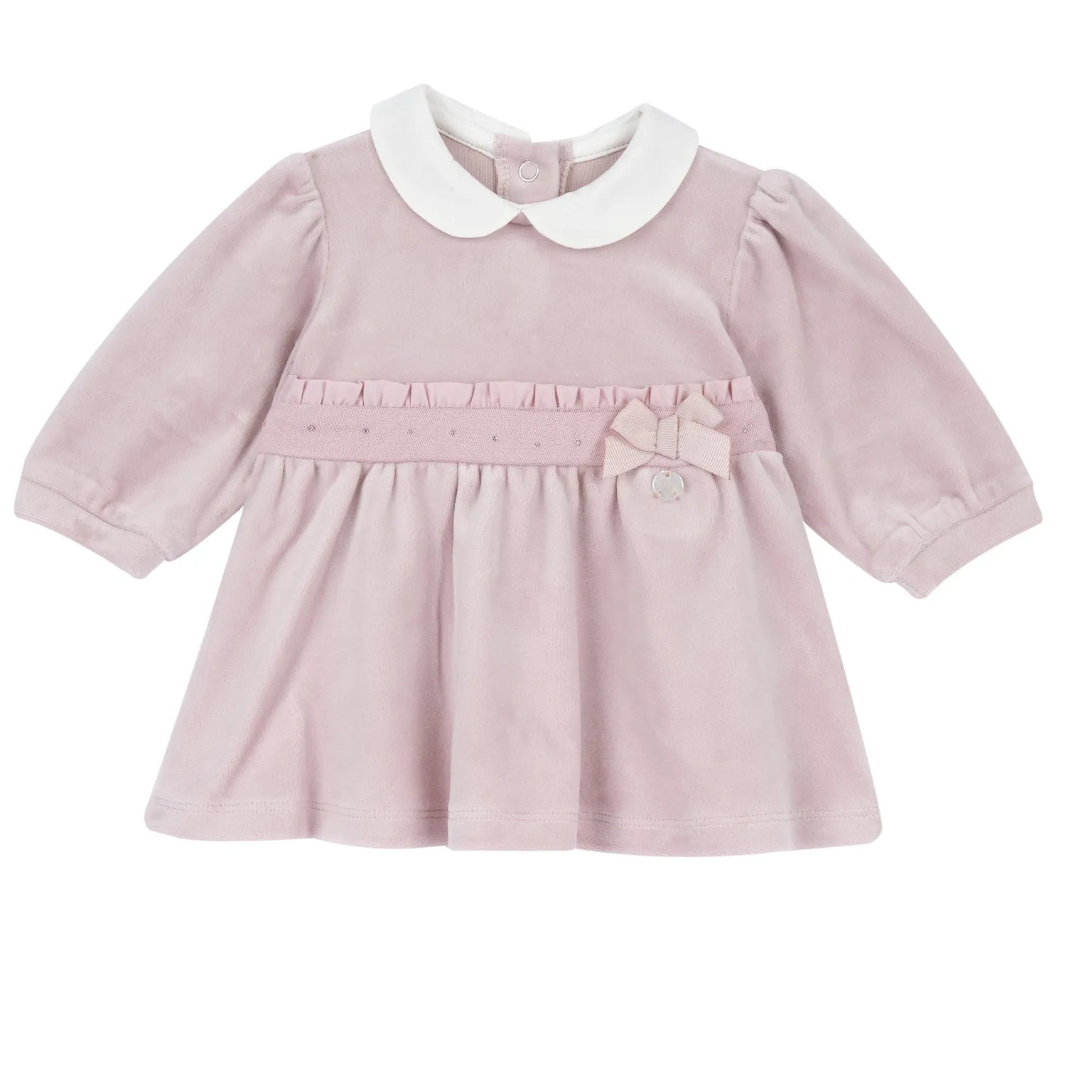 Girls Medium Pink Knitted Long Sleeve Dress
