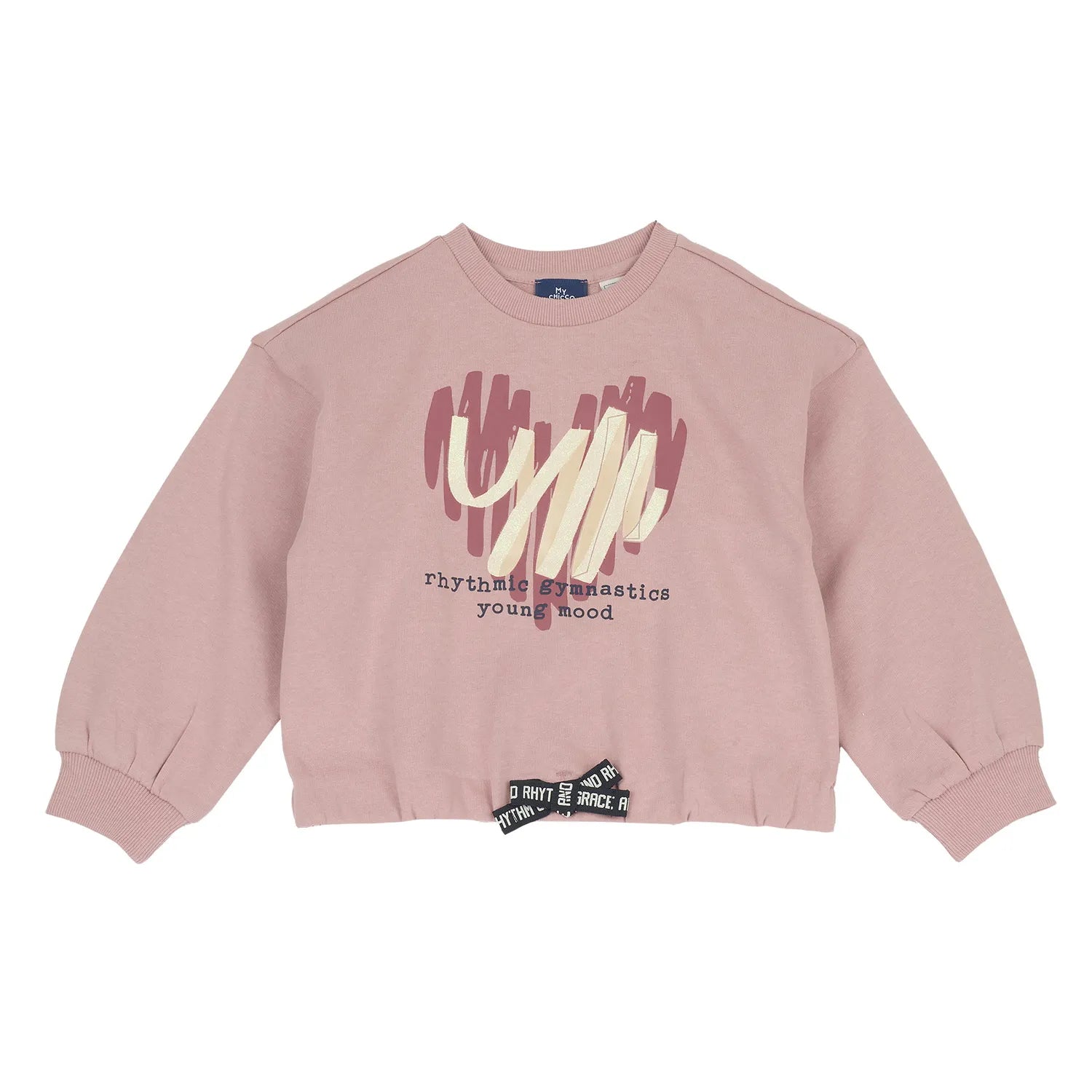 Girls Medium Pink Printed Sweatshirt