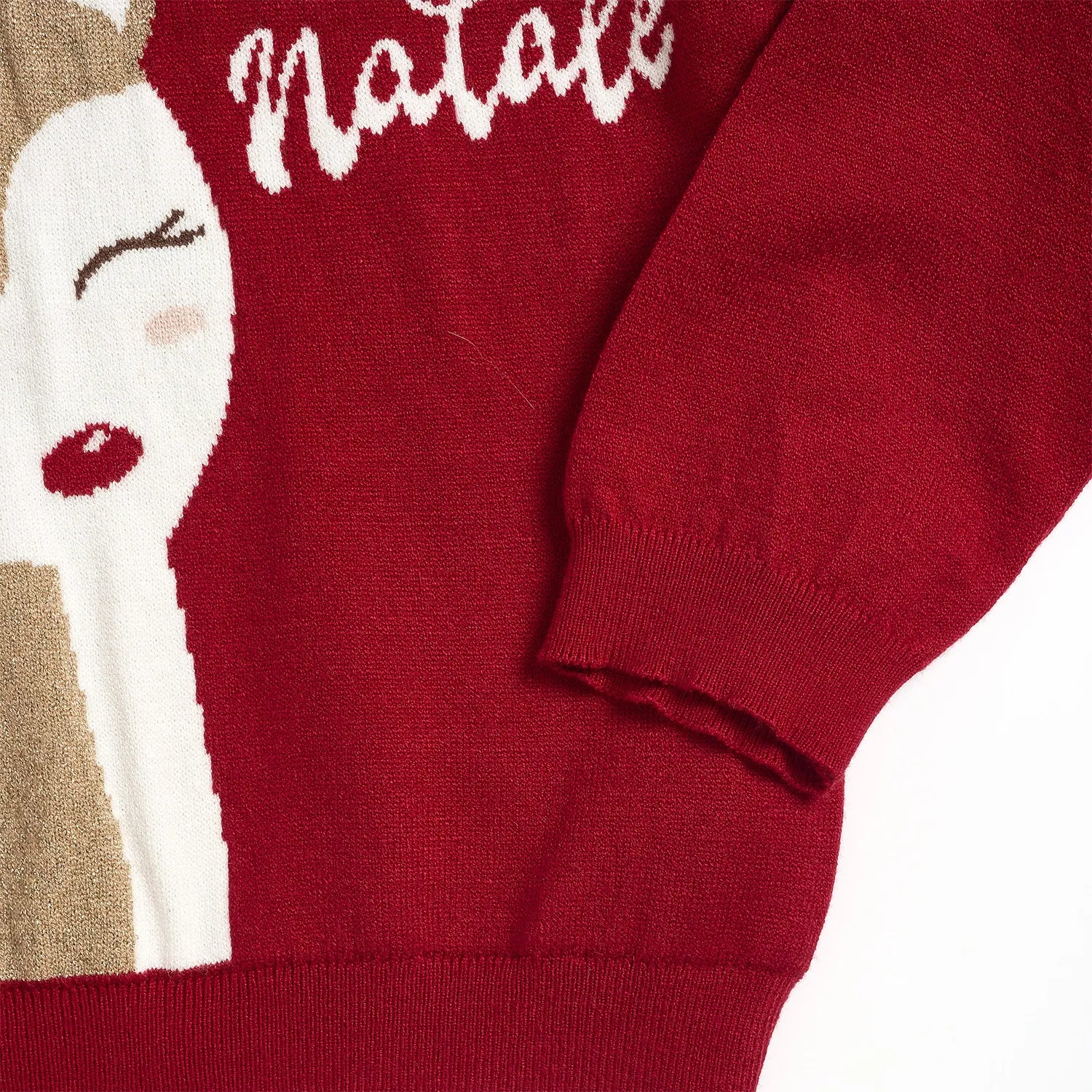 Girls Red Printed Pullover