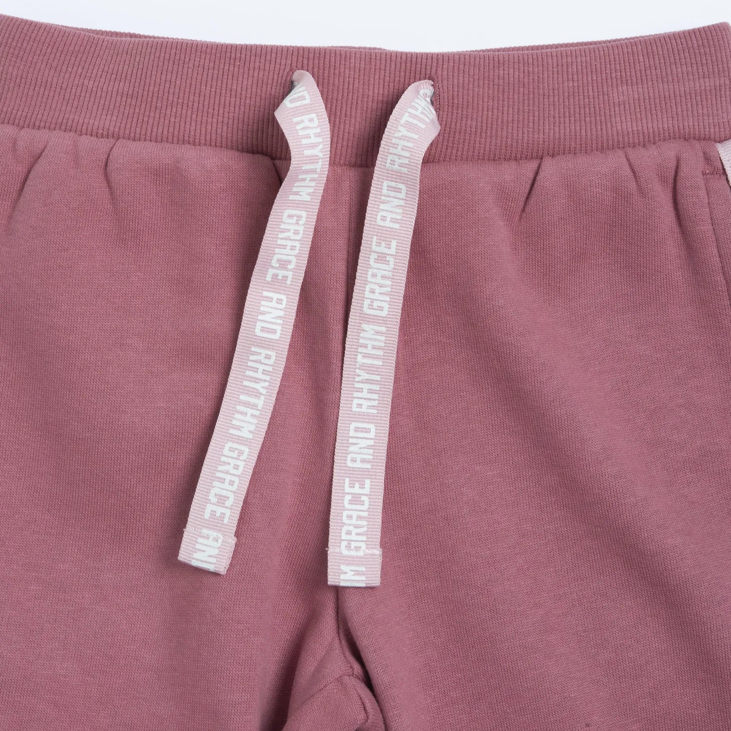 Girls Solid Drawstring Trouser