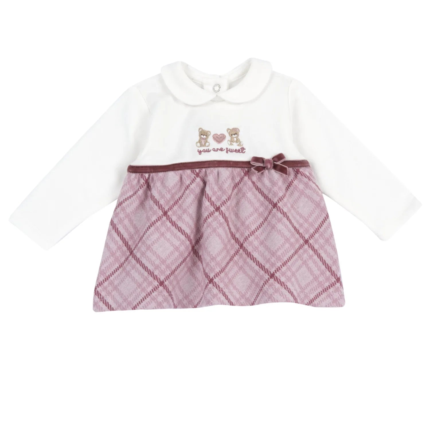 Girls White & Pink Embroidered Sweatshirt with Leggings